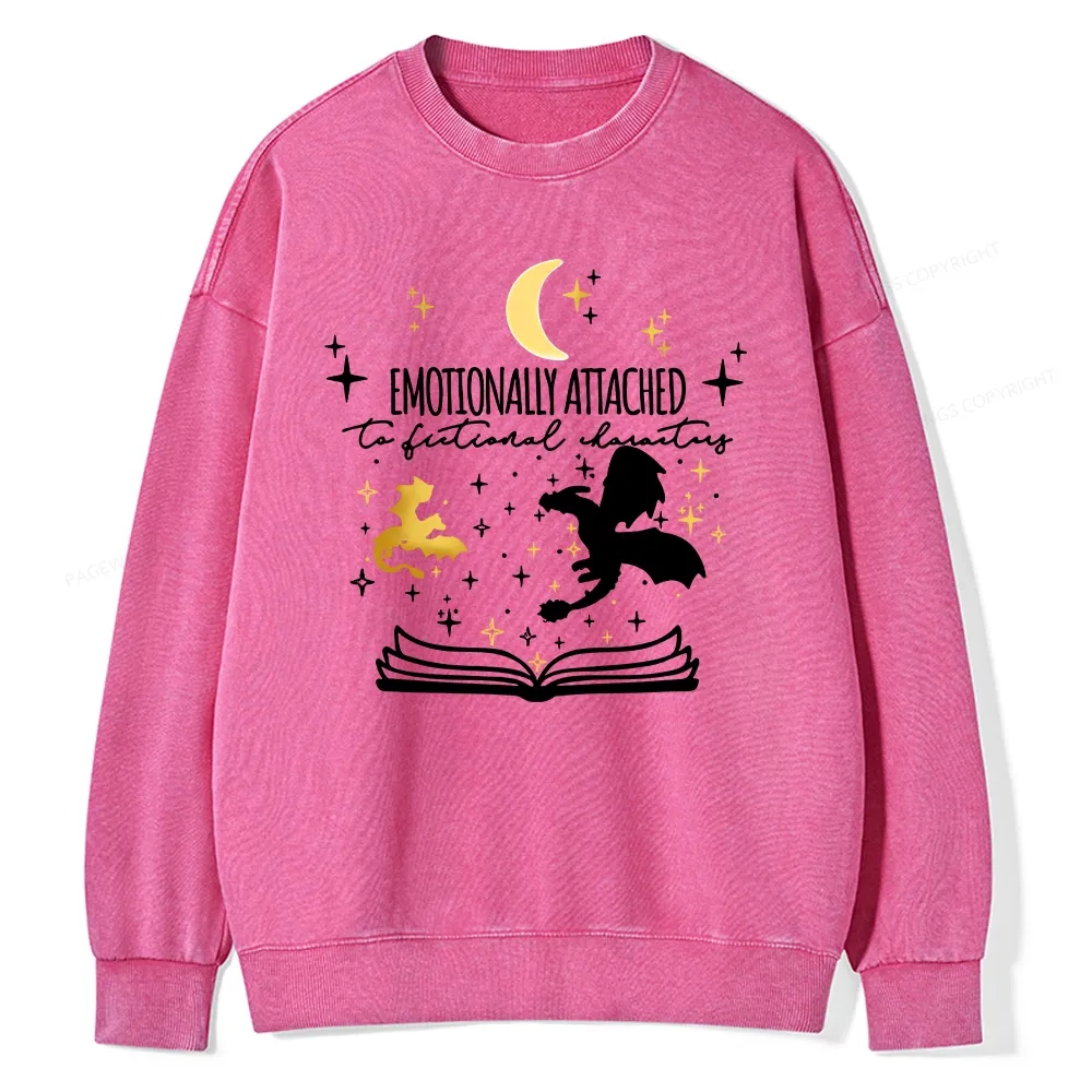 Pagewings Fourth Wing Dragon Rider Unisex Washed Sweatshirt