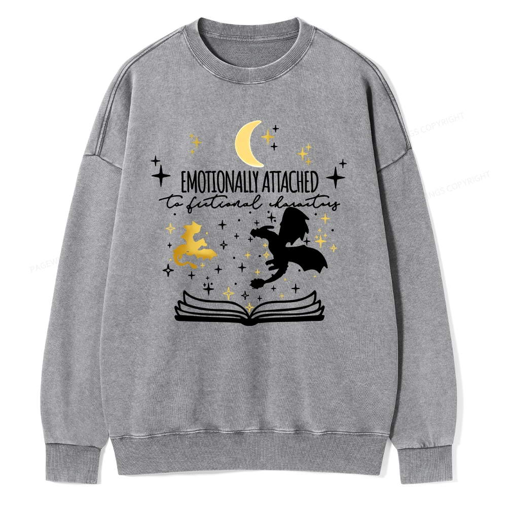 Pagewings Fourth Wing Dragon Rider Unisex Washed Sweatshirt