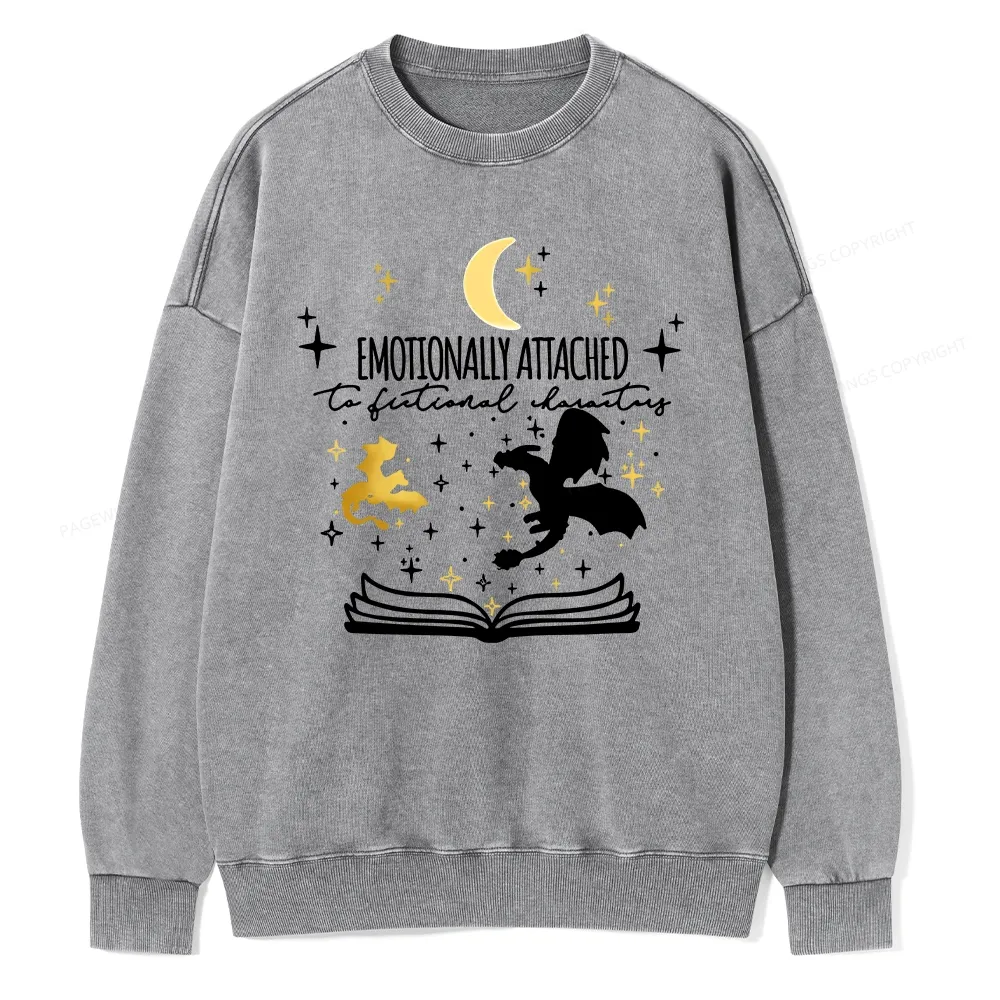 Pagewings Fourth Wing Dragon Rider Unisex Washed Sweatshirt