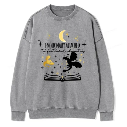 Pagewings Fourth Wing Dragon Rider Unisex Washed Sweatshirt