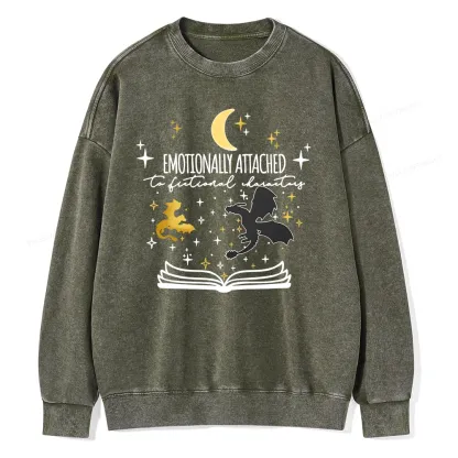 Pagewings Fourth Wing Dragon Rider Unisex Washed Sweatshirt