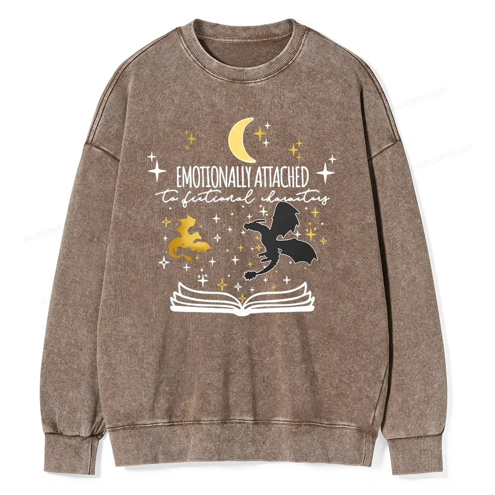 Pagewings Fourth Wing Dragon Rider Unisex Washed Sweatshirt