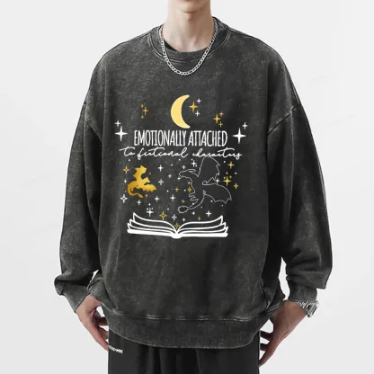 Pagewings Fourth Wing Dragon Rider Unisex Washed Sweatshirt