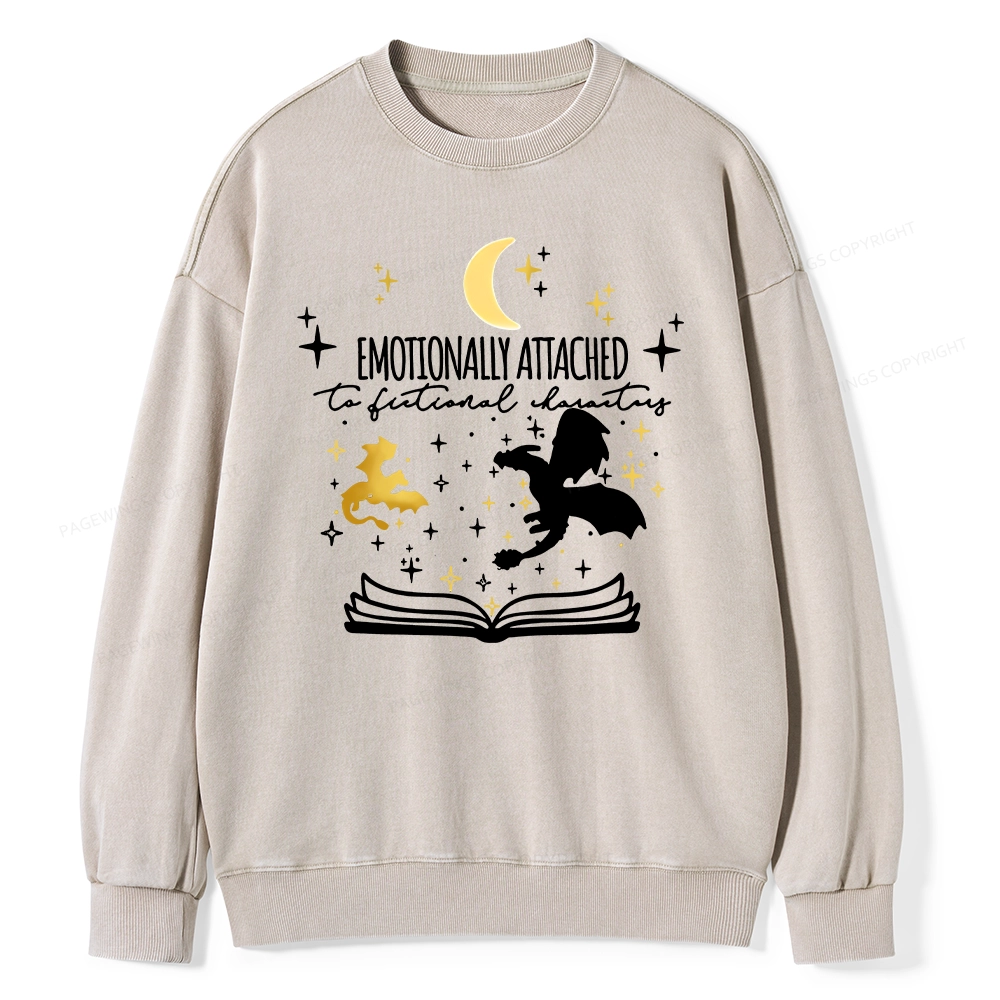 Pagewings Fourth Wing Dragon Rider Unisex Washed Sweatshirt