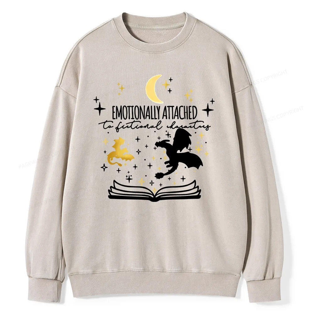 Pagewings Fourth Wing Dragon Rider Unisex Washed Sweatshirt