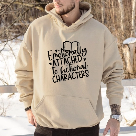 Pagewings Emotionally Attached To Fictional Characters Unisex Classic Hoodie