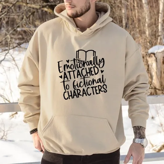 Pagewings Emotionally Attached To Fictional Characters Unisex Classic Hoodie