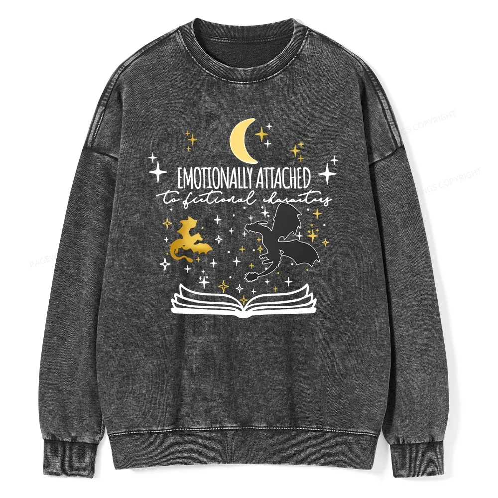 Pagewings Fourth Wing Dragon Rider Unisex Washed Sweatshirt
