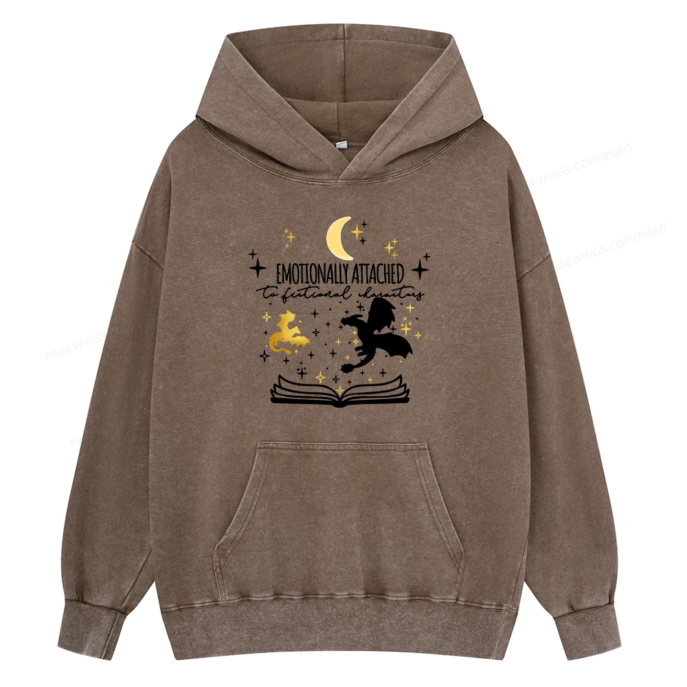 Pagewings Fourth Wing Dragon Rider Unisex Washed Hoodie
