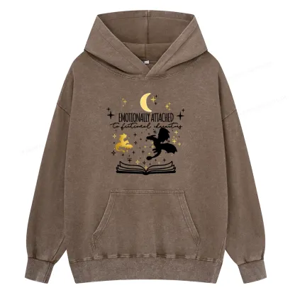 Pagewings Fourth Wing Dragon Rider Unisex Washed Hoodie