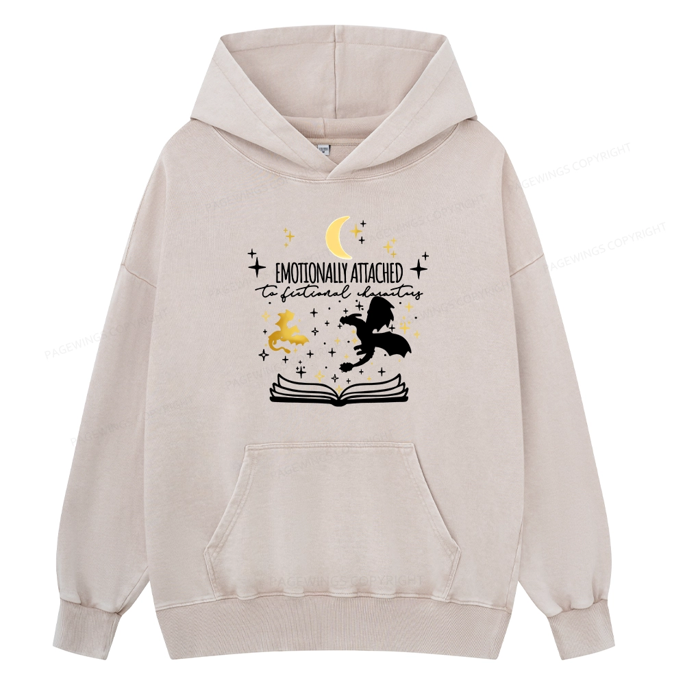 Pagewings Fourth Wing Dragon Rider Unisex Washed Hoodie