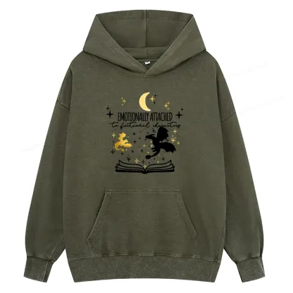 Pagewings Fourth Wing Dragon Rider Unisex Washed Hoodie
