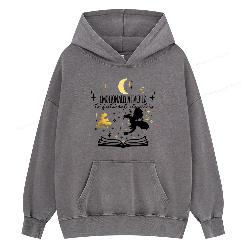 Pagewings Fourth Wing Dragon Rider Unisex Washed Hoodie