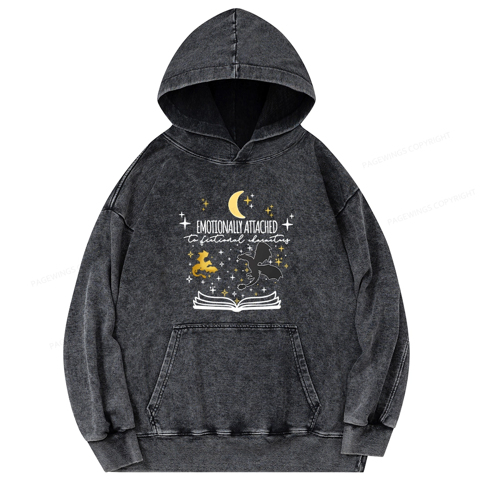 Pagewings Fourth Wing Dragon Rider Unisex Washed Hoodie