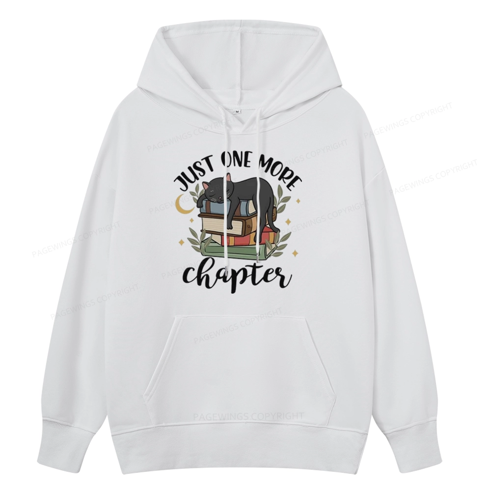 Pagewings Just One More Chapter Adorable Cat Unisex Classic Hoodie
