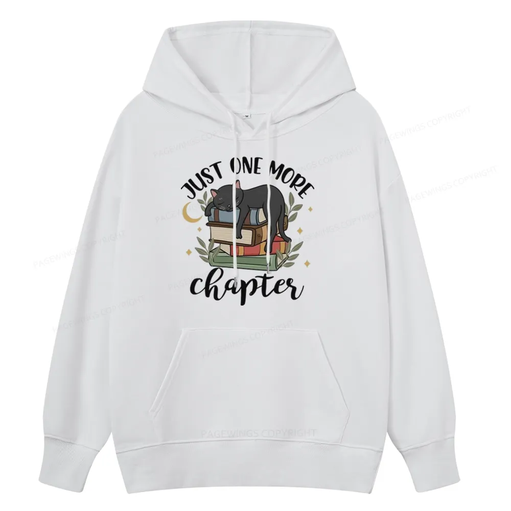 Pagewings Just One More Chapter Adorable Cat Unisex Classic Hoodie