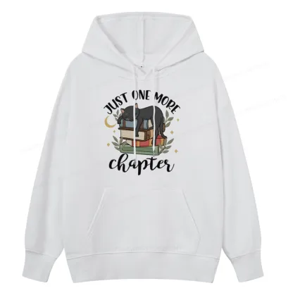 Pagewings Just One More Chapter Adorable Cat Unisex Classic Hoodie