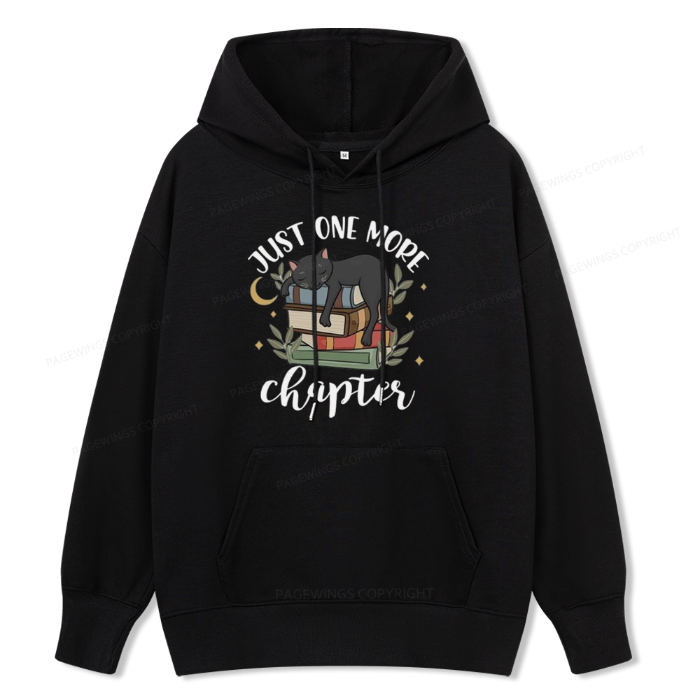 Pagewings Just One More Chapter Adorable Cat Unisex Classic Hoodie