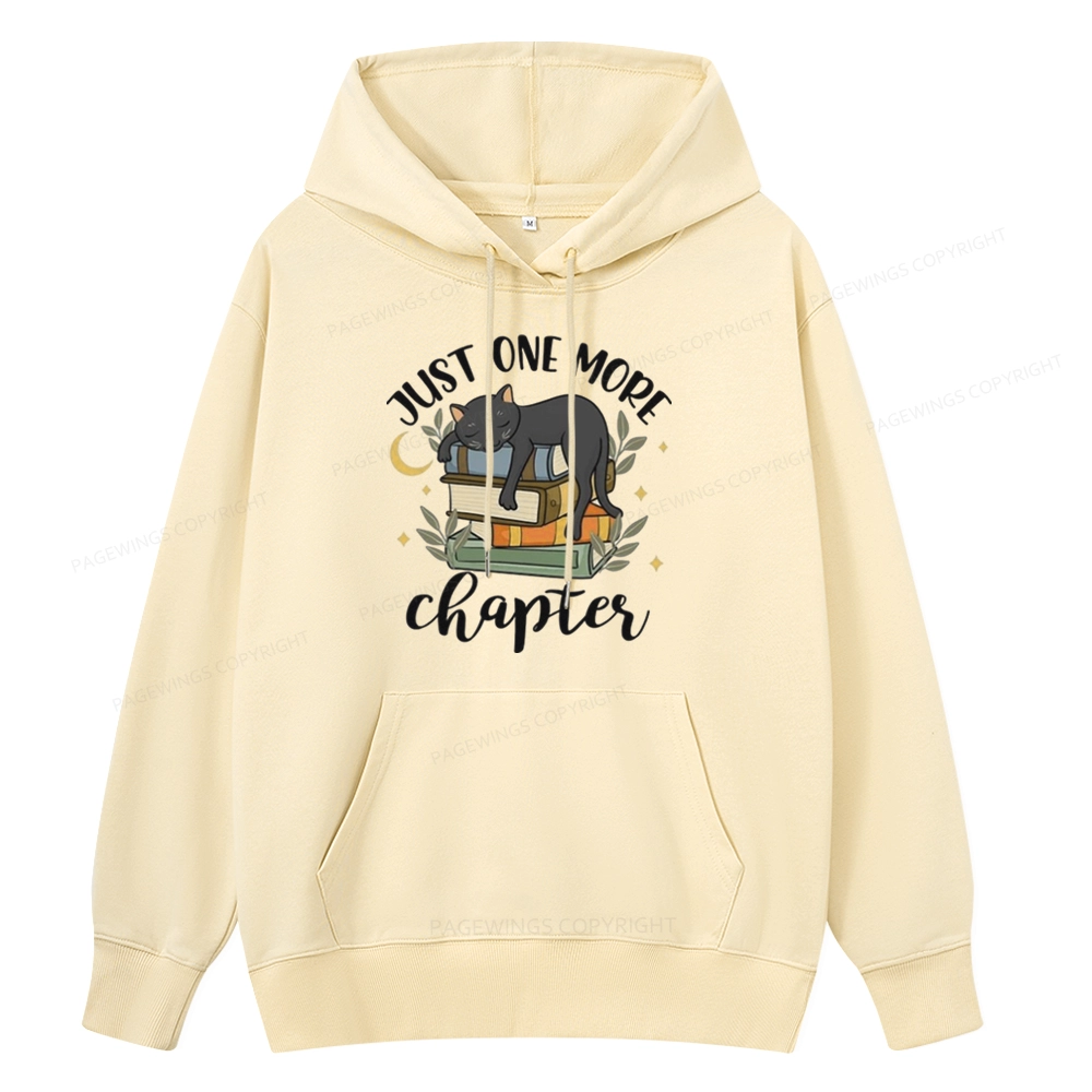 Pagewings Just One More Chapter Adorable Cat Unisex Classic Hoodie