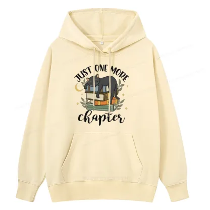 Pagewings Just One More Chapter Adorable Cat Unisex Classic Hoodie