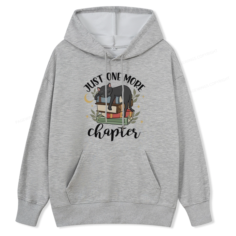 Pagewings Just One More Chapter Adorable Cat Unisex Classic Hoodie