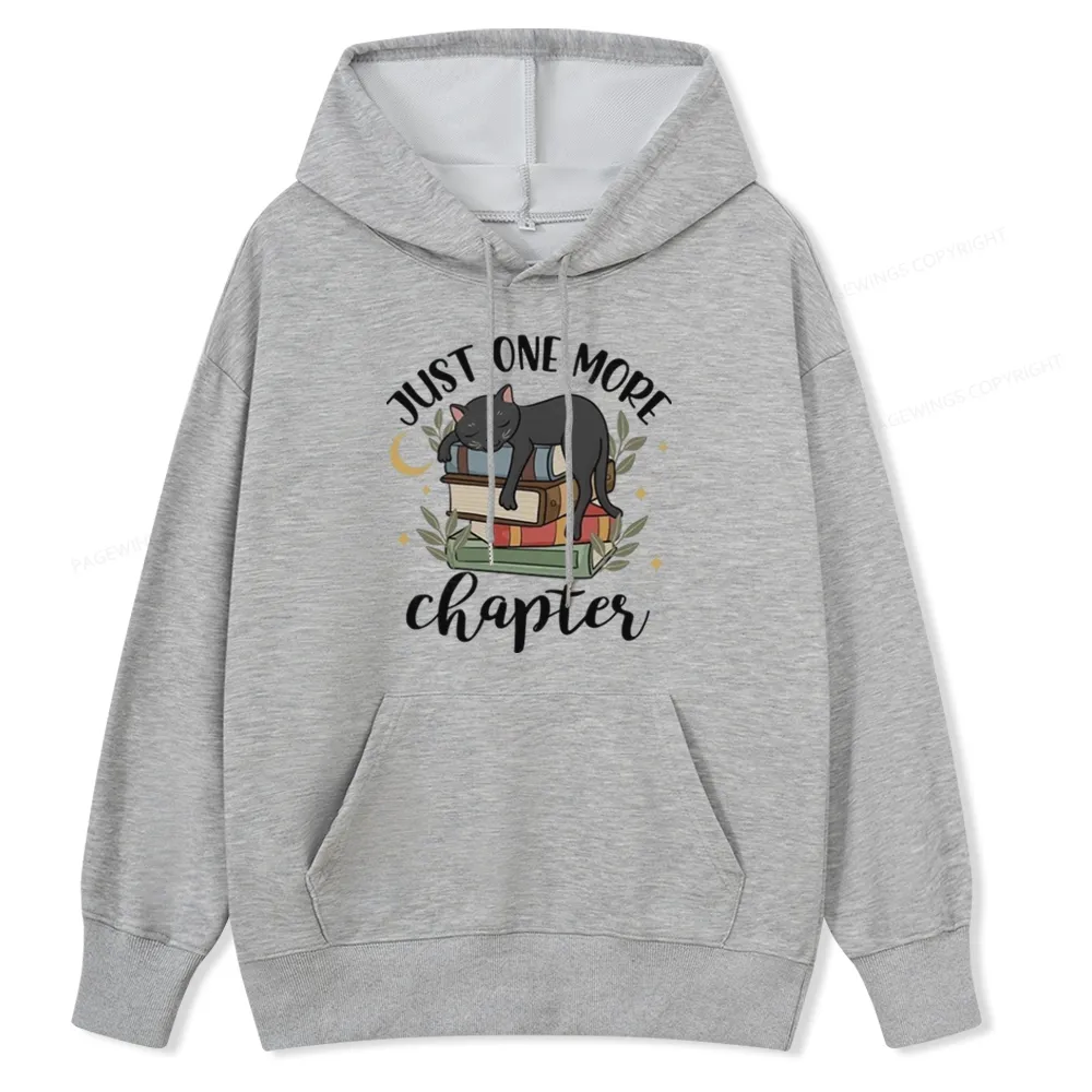 Pagewings Just One More Chapter Adorable Cat Unisex Classic Hoodie