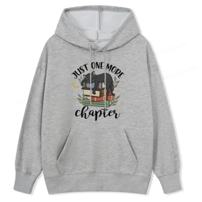 Pagewings Just One More Chapter Adorable Cat Unisex Classic Hoodie
