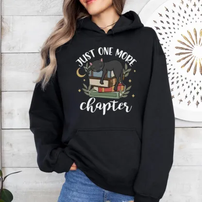 Pagewings Just One More Chapter Adorable Cat Unisex Classic Hoodie