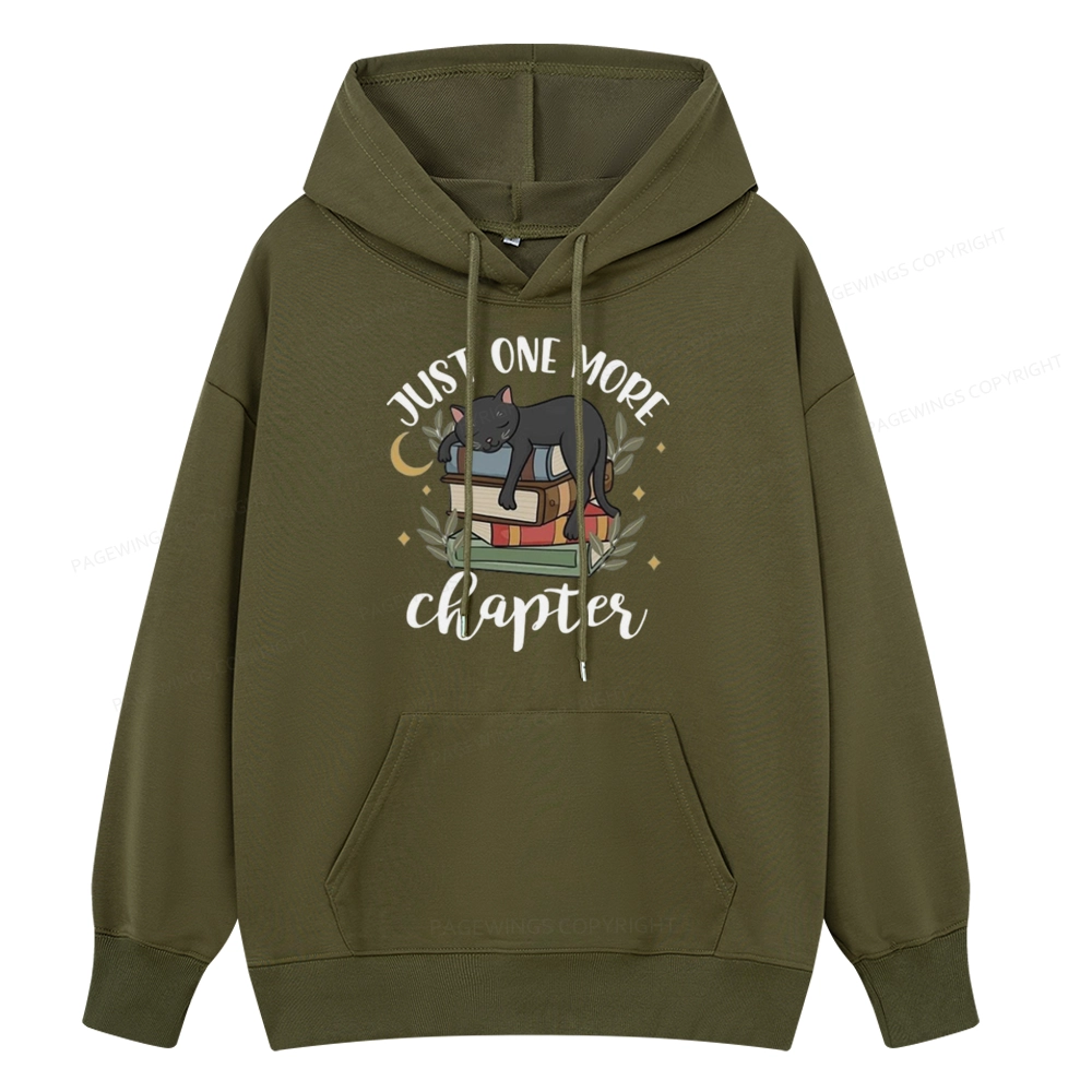 Pagewings Just One More Chapter Adorable Cat Unisex Classic Hoodie