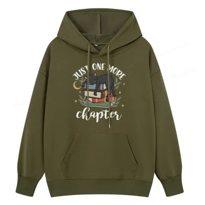 Pagewings Just One More Chapter Adorable Cat Unisex Classic Hoodie
