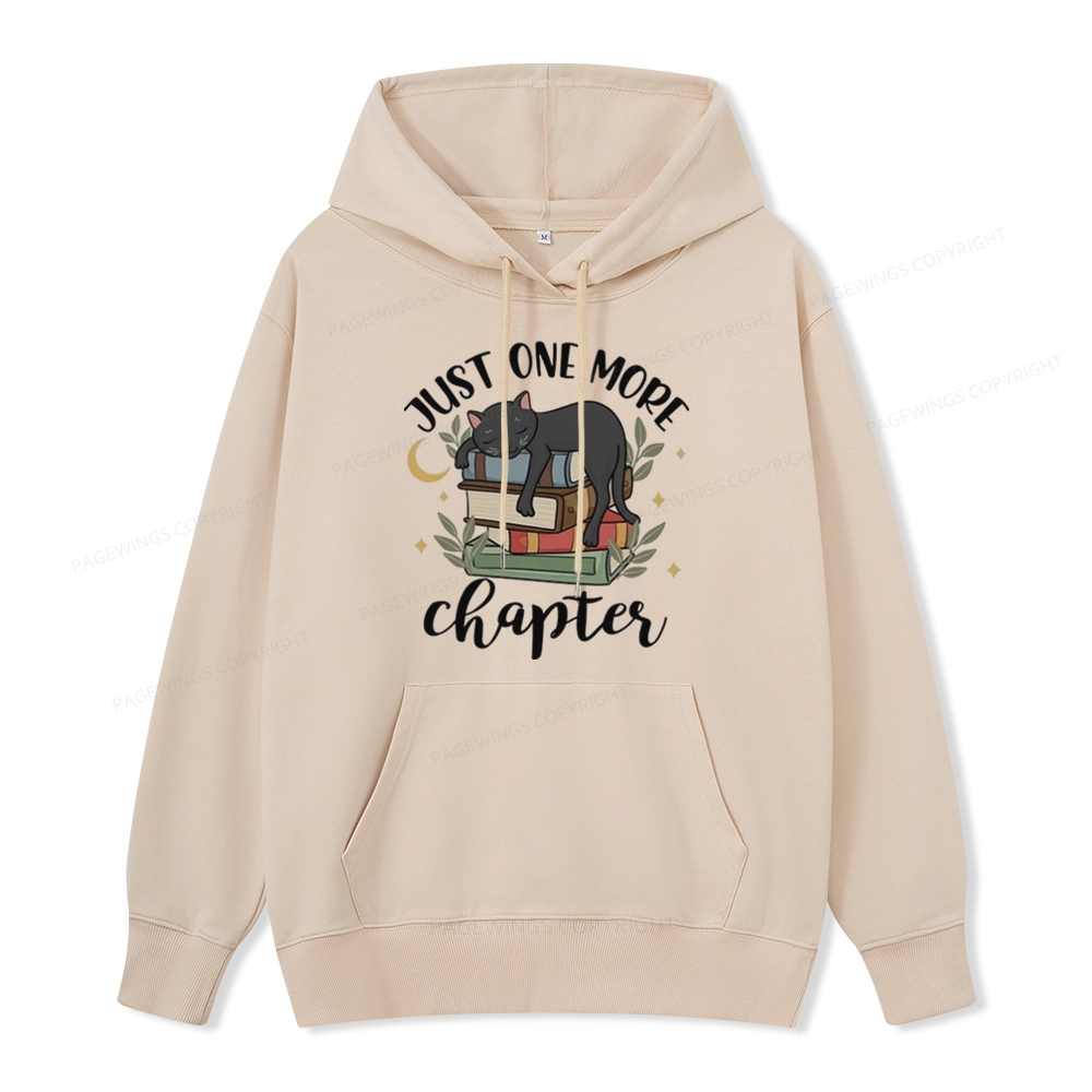 Pagewings Just One More Chapter Adorable Cat Unisex Classic Hoodie