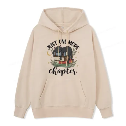 Pagewings Just One More Chapter Adorable Cat Unisex Classic Hoodie