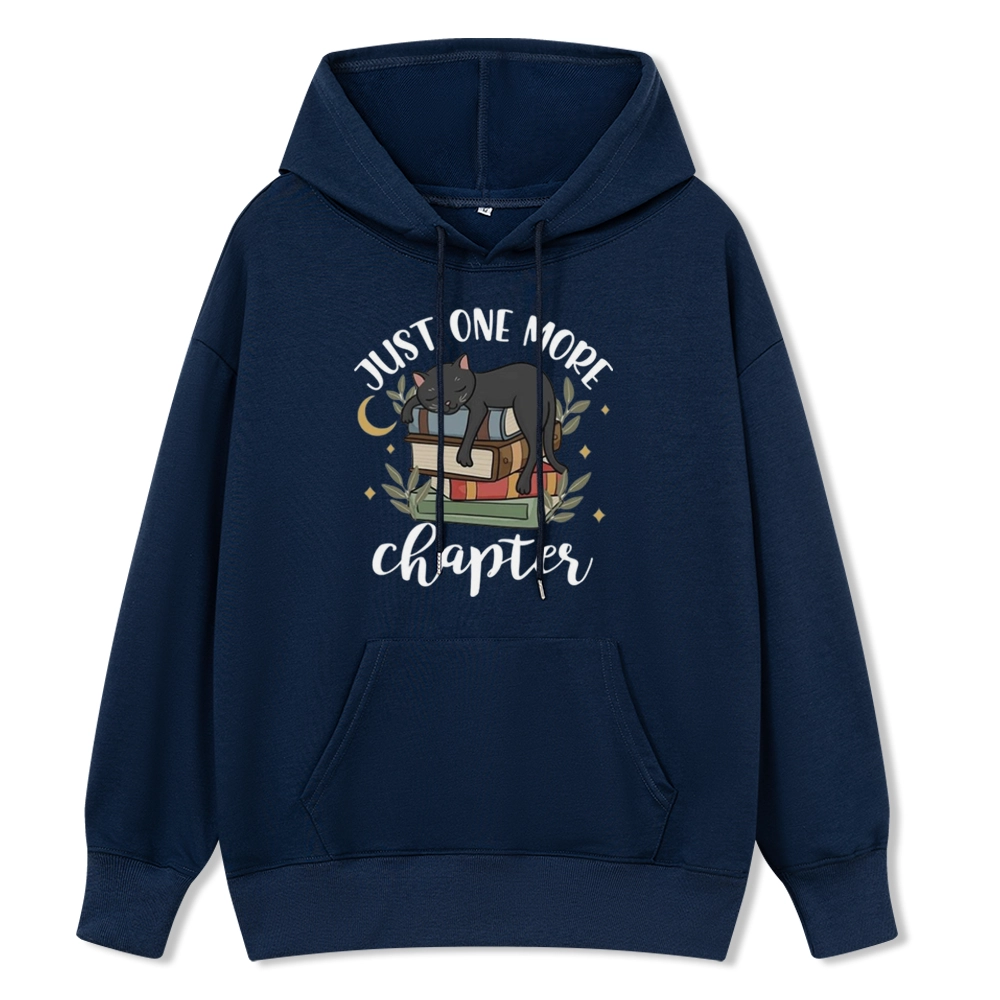 Pagewings Just One More Chapter Adorable Cat Unisex Classic Hoodie