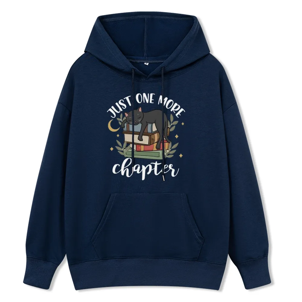 Pagewings Just One More Chapter Adorable Cat Unisex Classic Hoodie