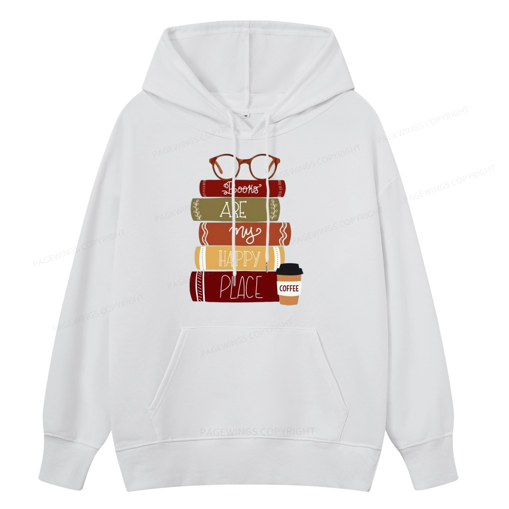 Pagewings Books are My Happy Place Unisex Classic Hoodie