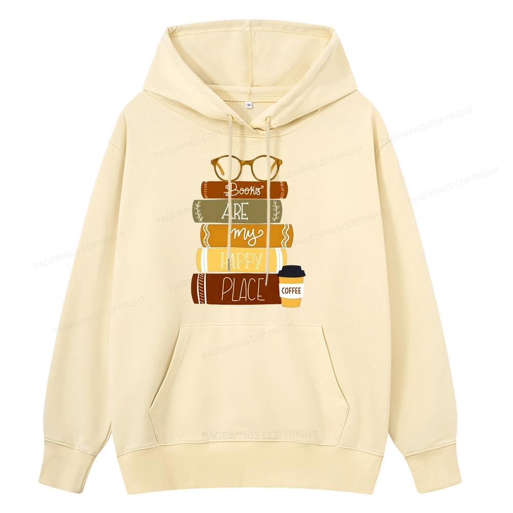 Pagewings Books are My Happy Place Unisex Classic Hoodie