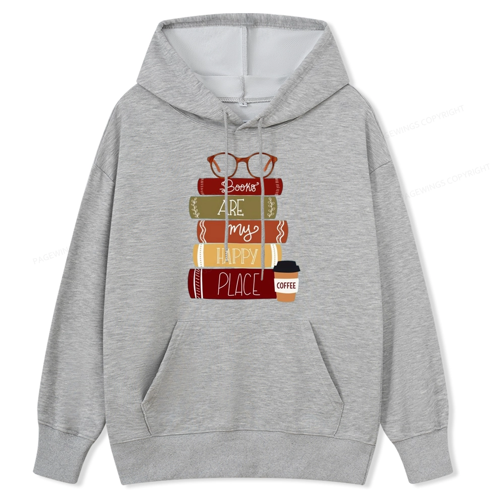 Pagewings Books are My Happy Place Unisex Classic Hoodie