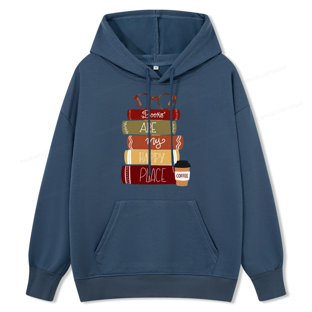 Pagewings Books are My Happy Place Unisex Classic Hoodie