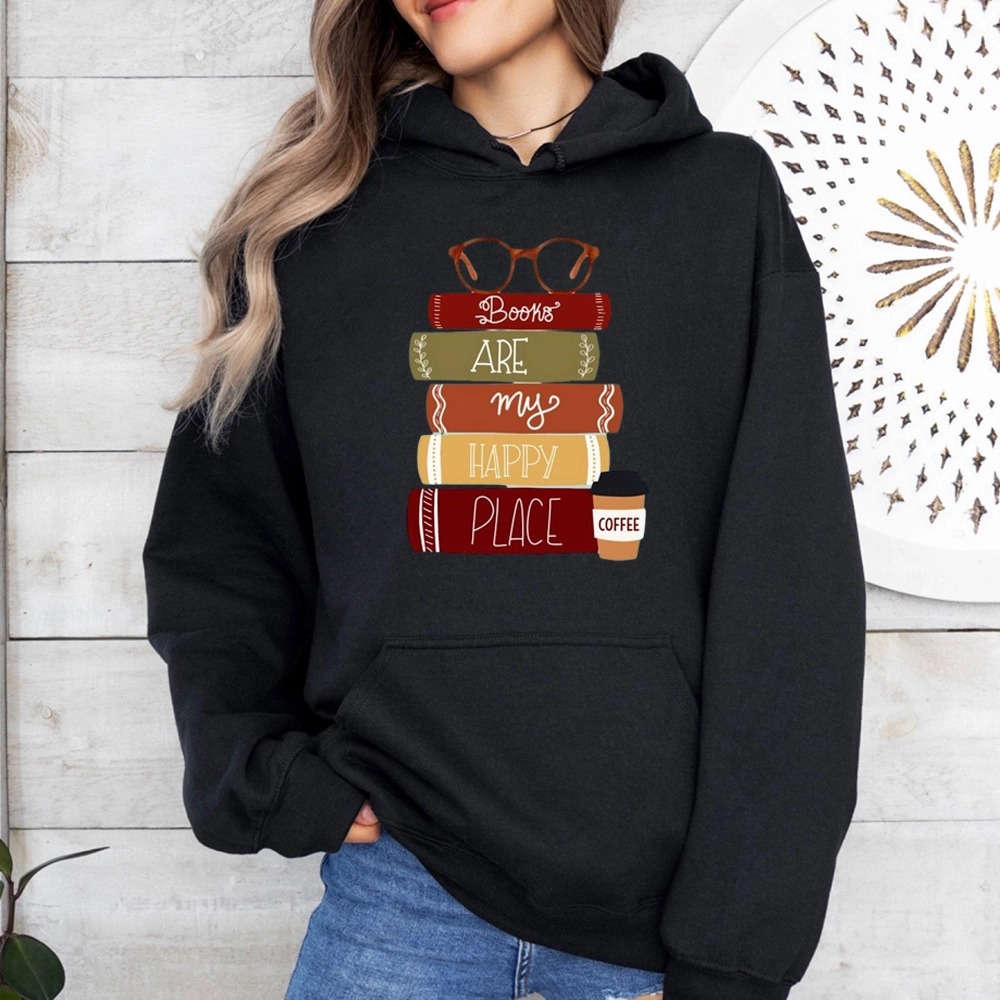 Pagewings Books are My Happy Place Unisex Classic Hoodie