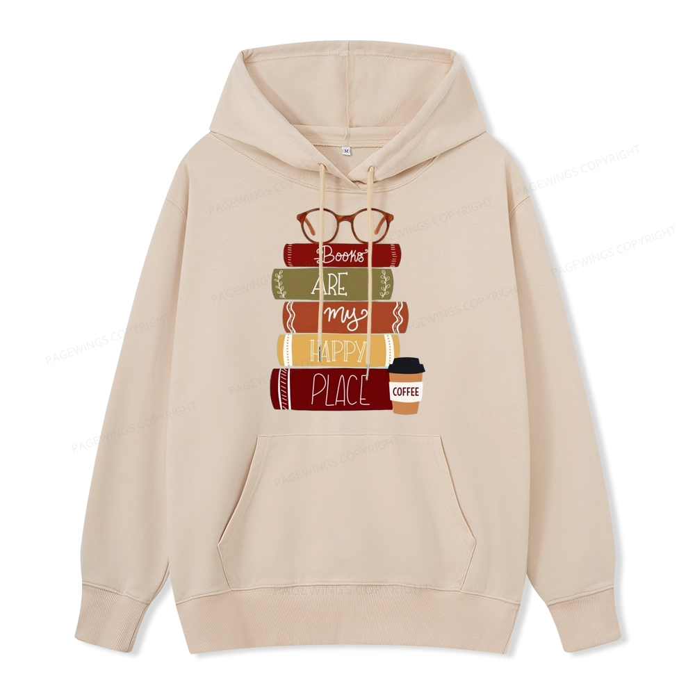 Pagewings Books are My Happy Place Unisex Classic Hoodie