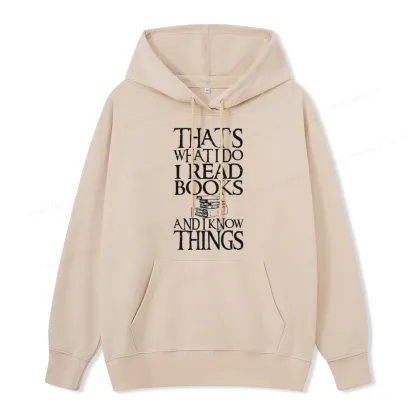 Pagewings That's What I Do I Read Books And I Know Things Unisex Classic Hoodie