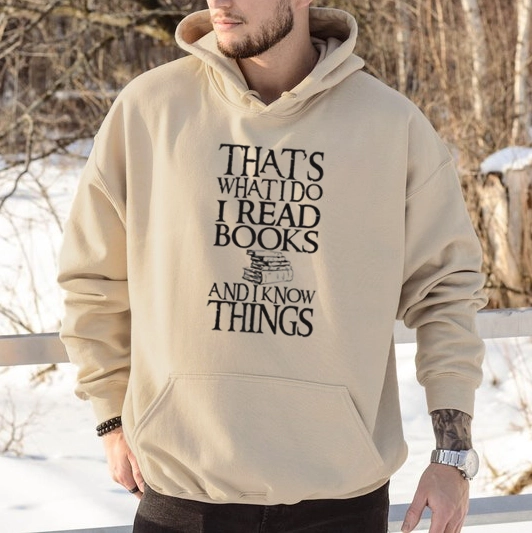 Pagewings That's What I Do I Read Books And I Know Things Unisex Classic Hoodie