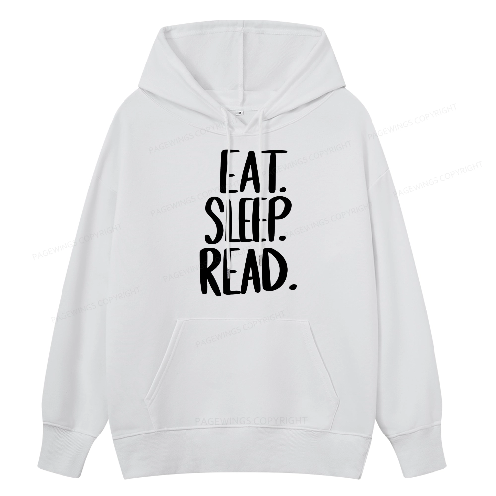 Pagewings Eat Sleep Read Unisex Classic Hoodie