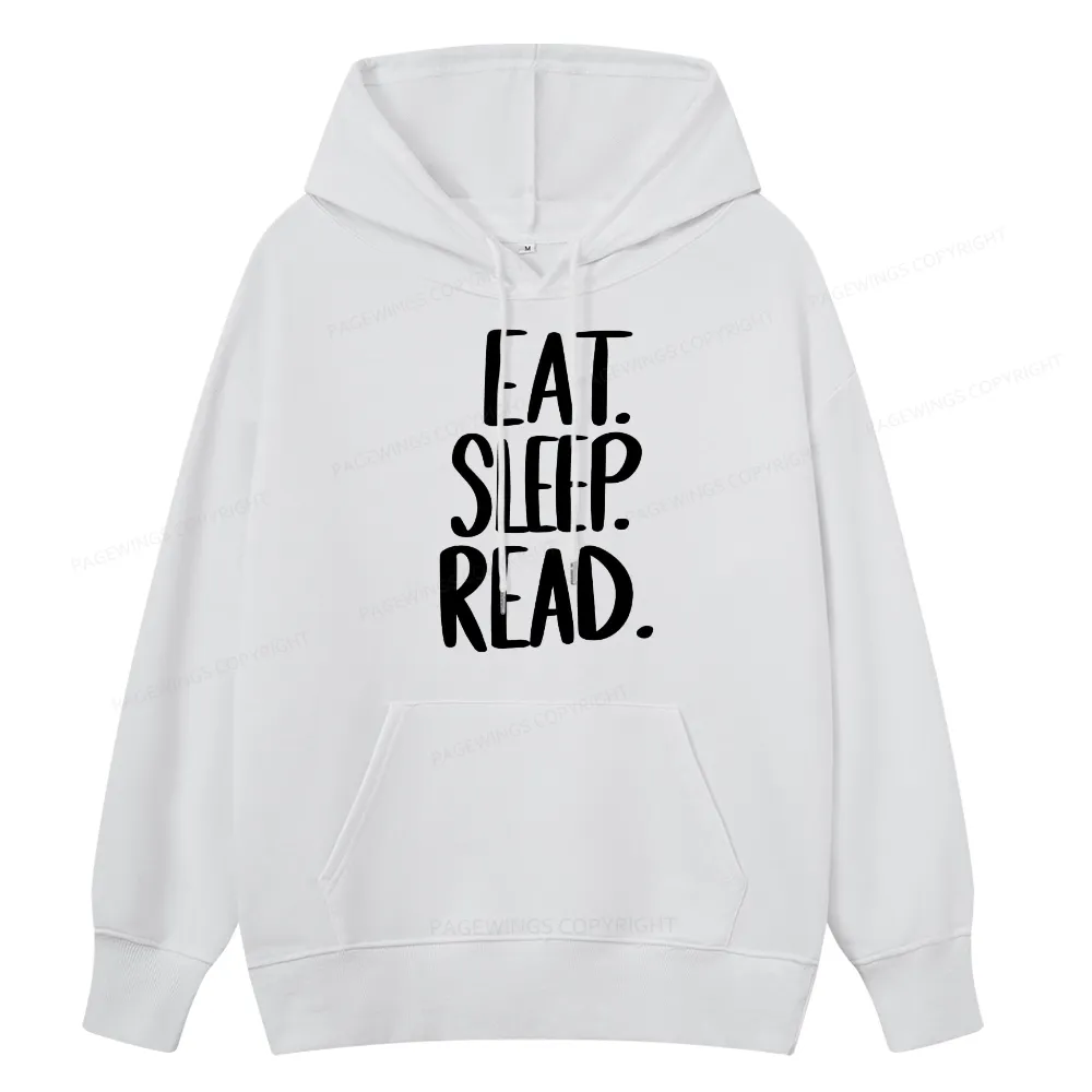 Pagewings Eat Sleep Read Unisex Classic Hoodie