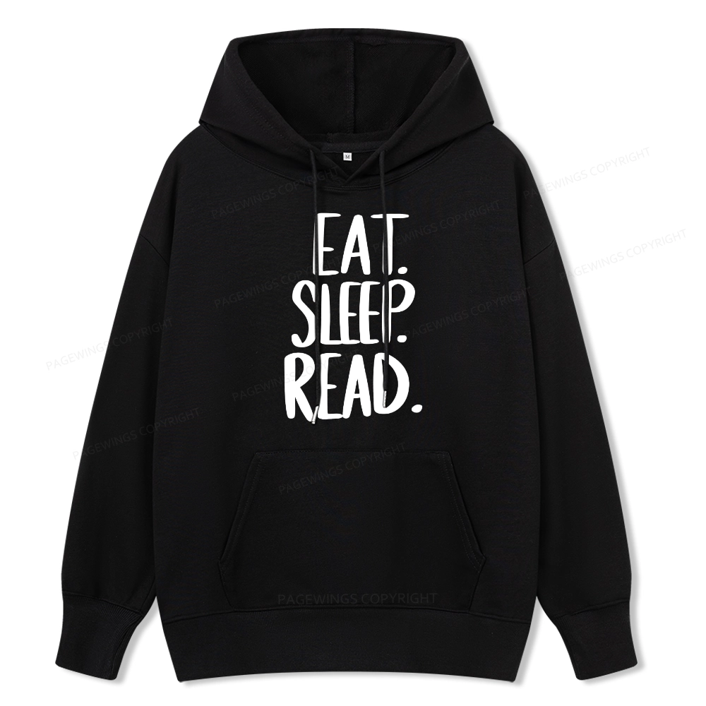 Pagewings Eat Sleep Read Unisex Classic Hoodie
