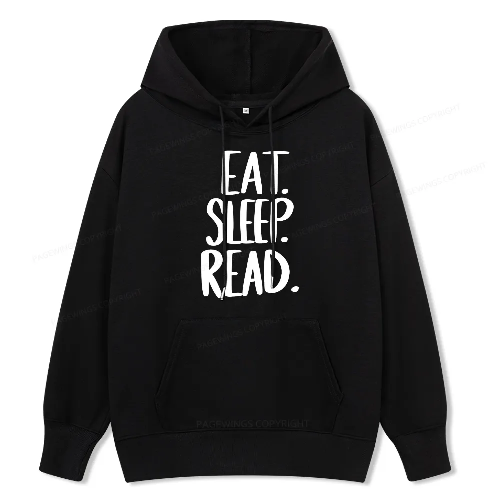 Pagewings Eat Sleep Read Unisex Classic Hoodie