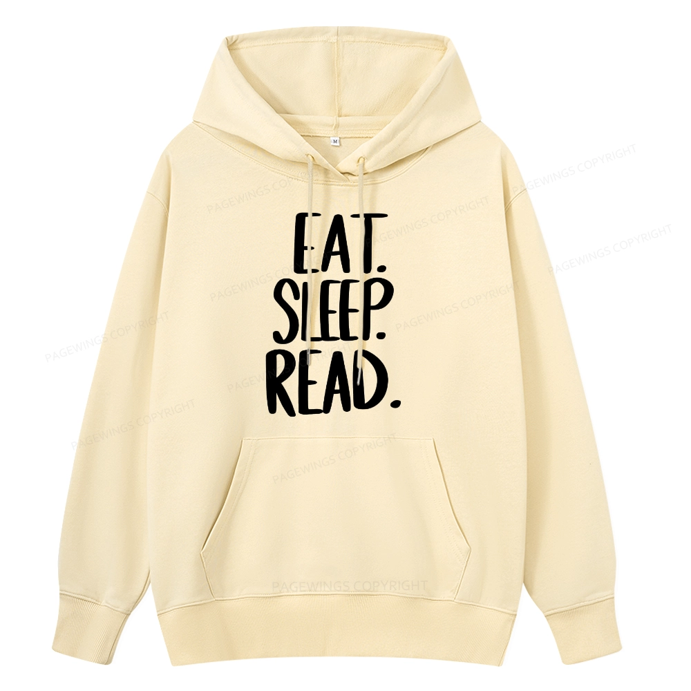 Pagewings Eat Sleep Read Unisex Classic Hoodie