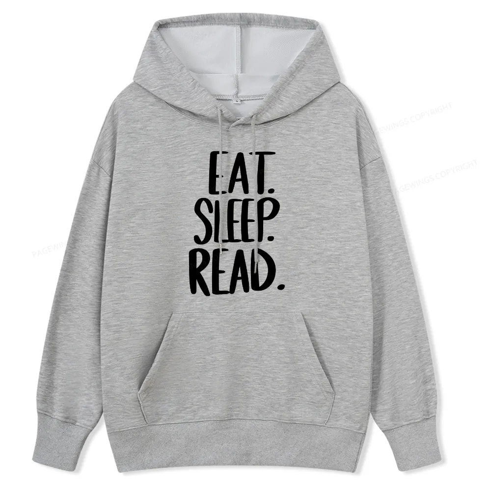 Pagewings Eat Sleep Read Unisex Classic Hoodie