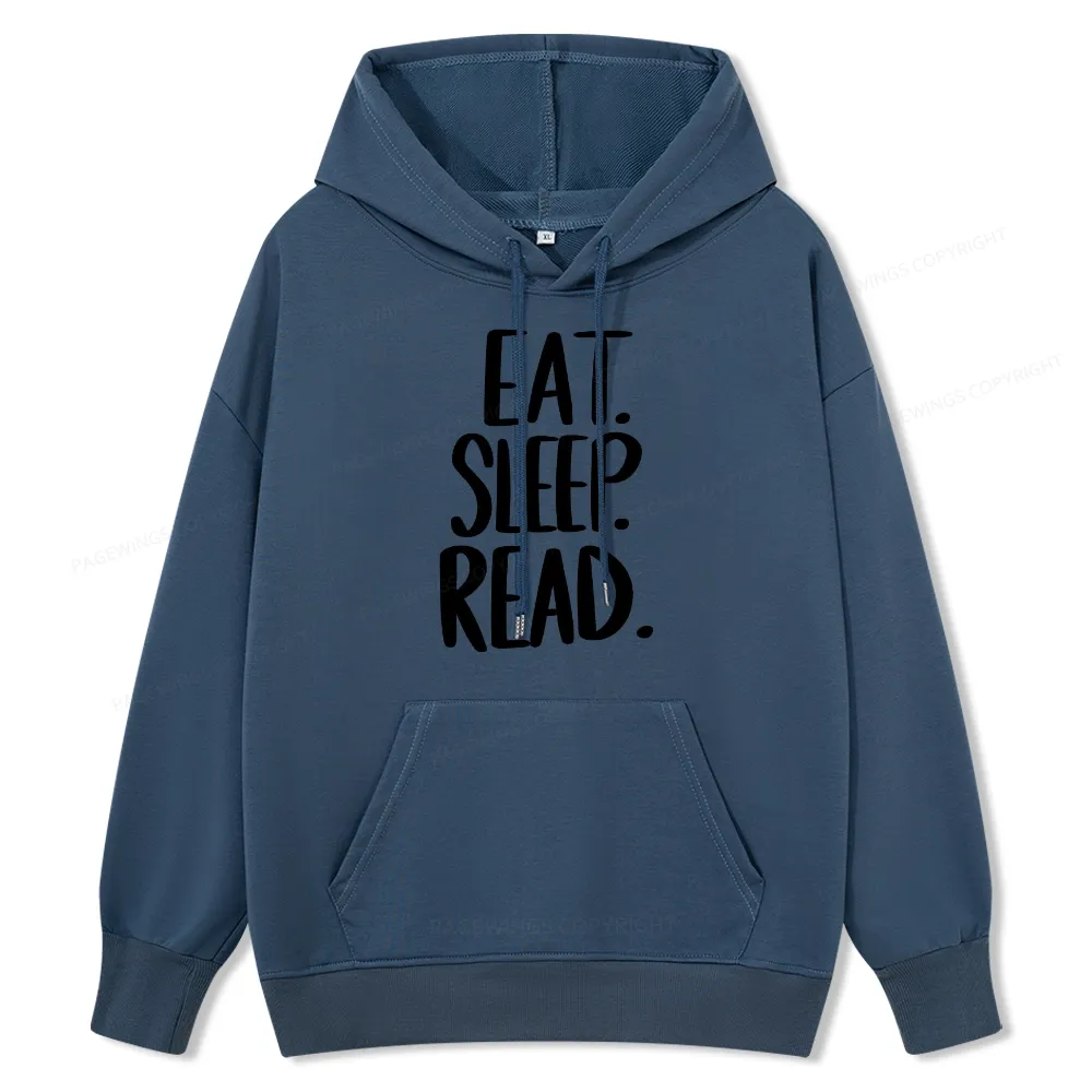 Pagewings Eat Sleep Read Unisex Classic Hoodie