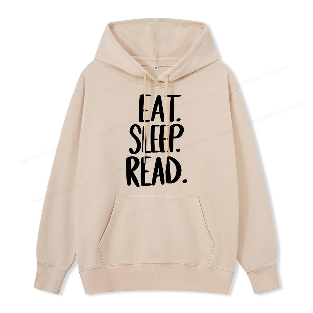 Pagewings Eat Sleep Read Unisex Classic Hoodie